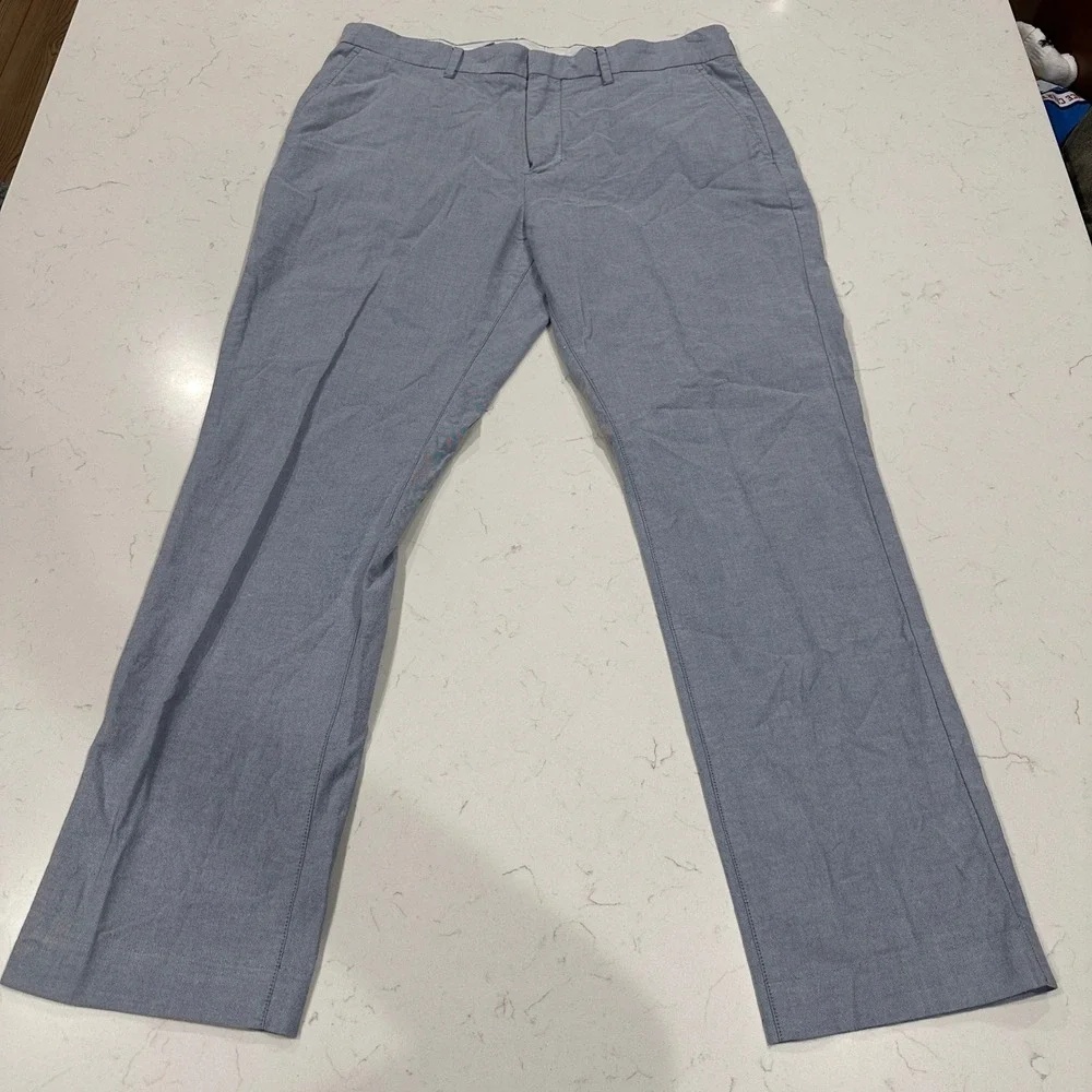 Old Navy Signature Slim Fit Chinos Mens 34x30 Light Blue Stretch Cotton Pants